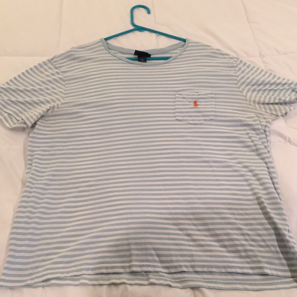 Polo Ralph Lauren Pocketed Tee - Light Blue Stripe